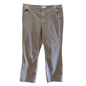 Coldwater Creek Women's 14 Tan Pinwale Corduroy Straight Leg Pants